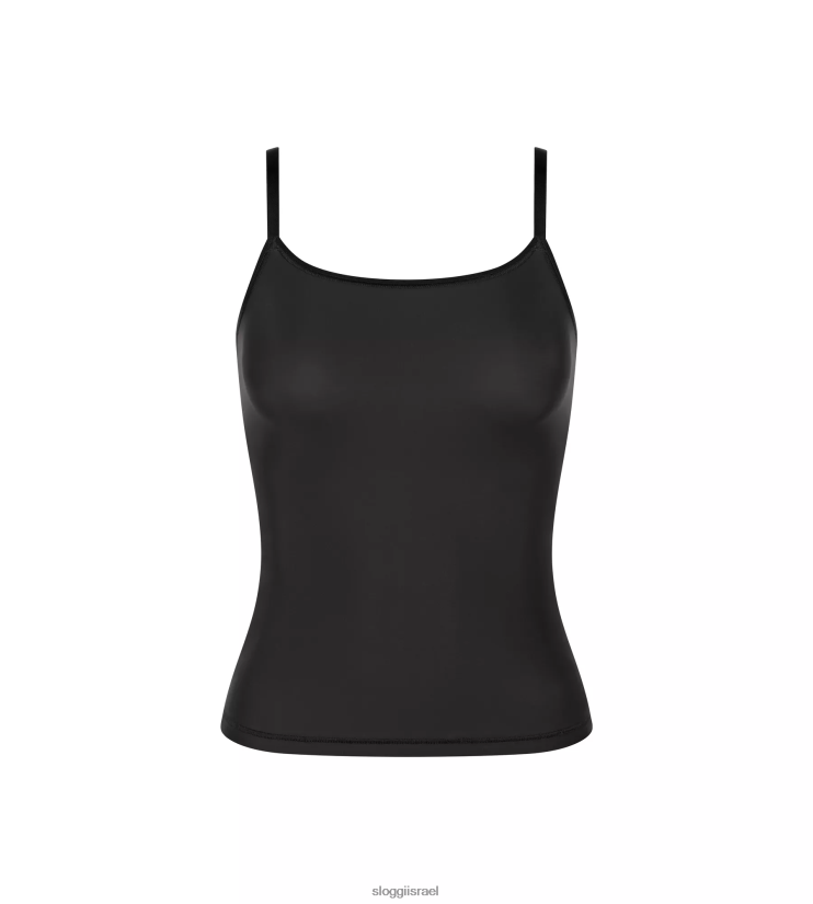 בגדי טרקלין | sloggi נשים חלק עליון רך עם רצועות ספגטי שָׁחוֹר ZXZB2T289