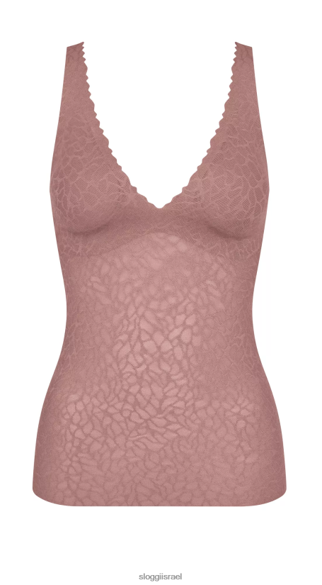 חזיות | sloggi נשים חולצת חזיית תחרה תחושת אפס קקאו ZXZB2T342