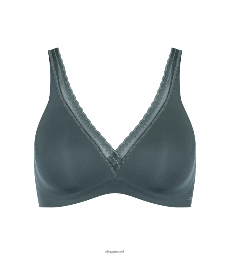 חזיות | sloggi נשים חזייה מרופדת טוויסט להתאמה לגוף רֶדַת הַחֲשֵׁכָה ZXZB2T441