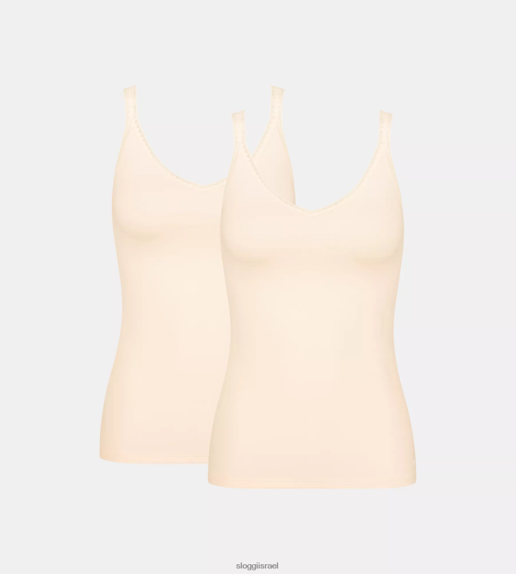 בגדי טרקלין | sloggi נשים ללכת למעלה עם רצועות ספגטי אבקה טרייה ZXZB2T500