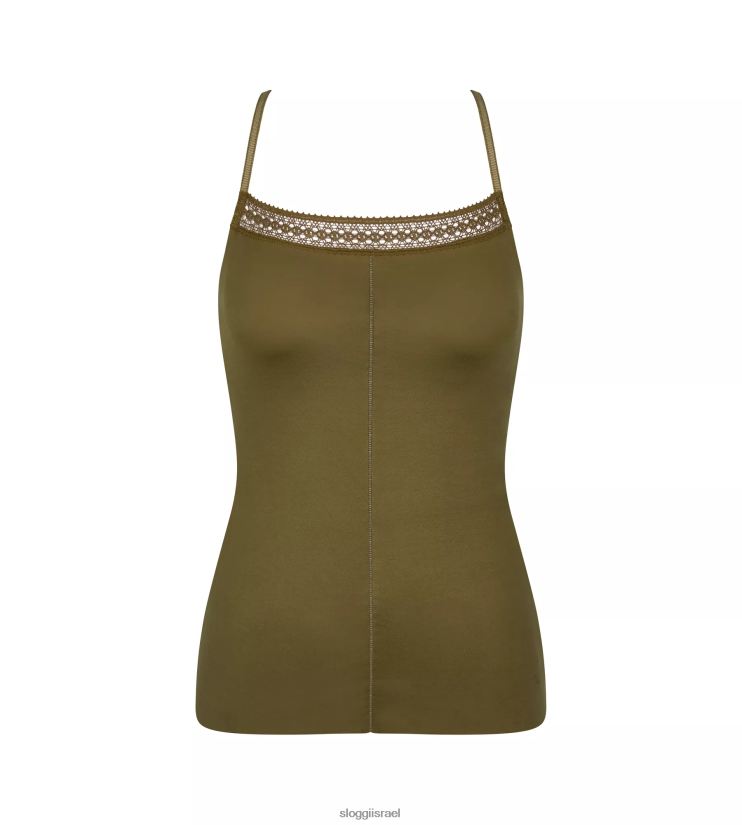 בגדי טרקלין | sloggi נשים חלק עליון עדין עם רצועות ספגטי כיור מיובש ZXZB2T540