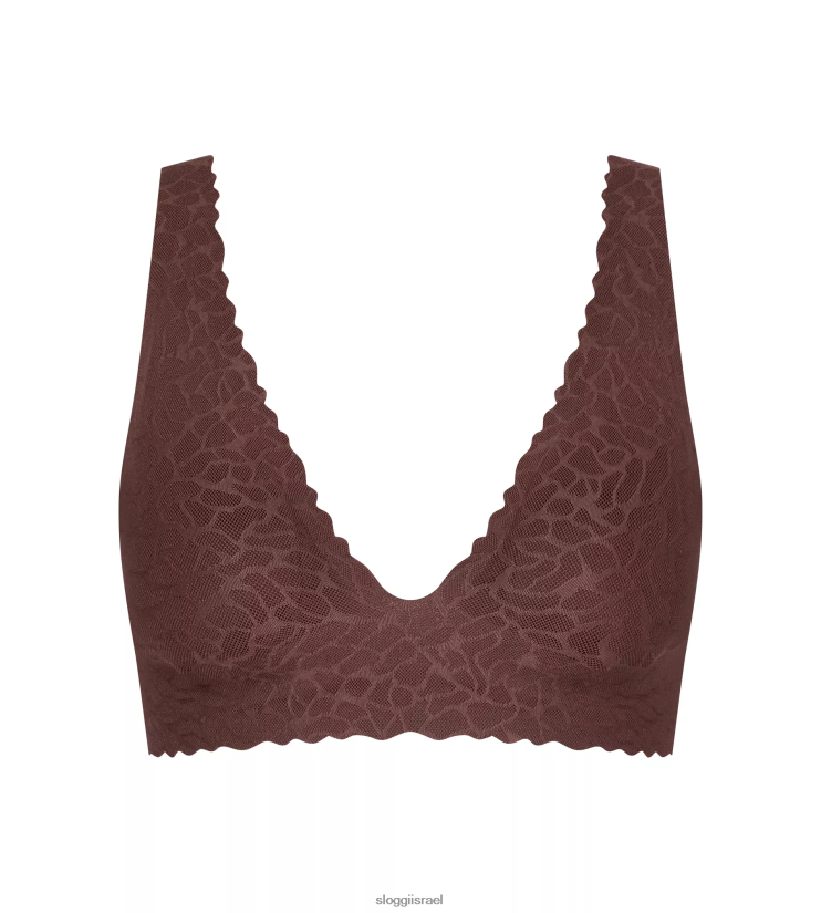 חזיות | sloggi נשים טופ תחרה בתחושת אפס חום הובנה ZXZB2T624