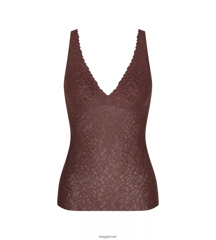 חזיות | sloggi נשים חולצת חזיית תחרה תחושת אפס חום הובנה ZXZB2T625