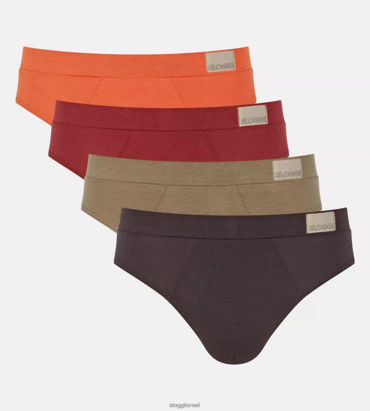 תַחתוֹנִים sloggi גברים תחתוני מידי טבעיים חום - שילוב כהה ZXZB2T875